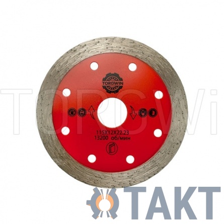 алмазный диск TORGWIN со сплошной кромкой (H.P) 115мм*12*22,23 / 106AG-11522KL-12_TW фото 1